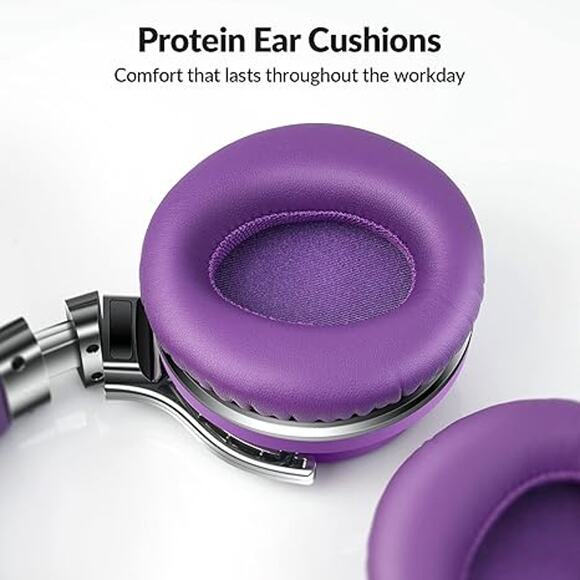 NWT Silensys Unisex E7 Active Noise Cancelling Bluetooth Headphones - Purple - Picture 4 of 6